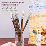 Fuumuui Professional Oil Paint Brush Set, 11pcs Superior Hog Bristle Paint Brushes Perfect for Oil Acrylic Gouache Painting