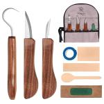 Schaaf Wood Carving Tools Knife Kit | Wood Carving Kit Includes Detail Whittling Knife, Sloyd Carving Knife, Spoon Carving Knife, Basswood Carving Blocks, Strop and Learning Material for Beginners