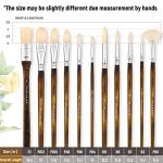 Fuumuui Professional Oil Paint Brush Set, 11pcs Superior Hog Bristle Paint Brushes Perfect for Oil Acrylic Gouache Painting
