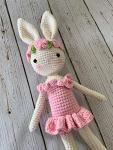 Ballerina Bunny Girl Pink Handmade Bunny Crochet Bunny Plushie Doll, Amigurumi doll, baby doll toddler gifts baby shower gifts Baby nursery decor Easter Gifts Easter Rabbit