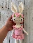 Ballerina Bunny Girl Pink Handmade Bunny Crochet Bunny Plushie Doll, Amigurumi doll, baby doll toddler gifts baby shower gifts Baby nursery decor Easter Gifts Easter Rabbit