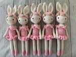 Ballerina Bunny Girl Pink Handmade Bunny Crochet Bunny Plushie Doll, Amigurumi doll, baby doll toddler gifts baby shower gifts Baby nursery decor Easter Gifts Easter Rabbit