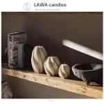 LAWA Swirl Candle - Large Beautiful Handmade Pillar Scented Soy Wax Twirl Candle Elegant Bubble Aesthetic Candle Housewarming Gift Home Room Shelf Decor Idea Spiral Candle White (Large)