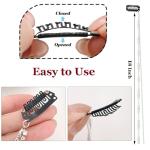 LiaSun Faux Pearls Hair Accessories Hand-made Imitation Pearl Hair Chains Hair Clip Wedding Artificial String of Pearls for Braids for Women,Pack of 4