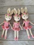 Ballerina Bunny Girl Pink Handmade Bunny Crochet Bunny Plushie Doll, Amigurumi doll, baby doll toddler gifts baby shower gifts Baby nursery decor Easter Gifts Easter Rabbit
