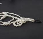 LiaSun Faux Pearls Hair Accessories Hand-made Imitation Pearl Hair Chains Hair Clip Wedding Artificial String of Pearls for Braids for Women,Pack of 4