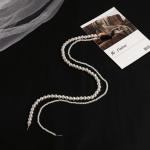 LiaSun Faux Pearls Hair Accessories Hand-made Imitation Pearl Hair Chains Hair Clip Wedding Artificial String of Pearls for Braids for Women,Pack of 4