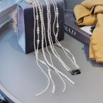 LiaSun Faux Pearls Hair Accessories Hand-made Imitation Pearl Hair Chains Hair Clip Wedding Artificial String of Pearls for Braids for Women,Pack of 4