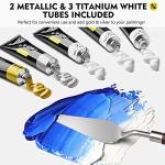 Oil Paint, 40pcs (18ml/0.6oz) with Storage Box, Rich Pigments, Vibrant, Non Toxic Paints for Professional Artist, Hobby Painters & Kids, Ideal for Canvas Painting