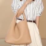 PS PETITE SIMONE Woven Tote Bag for Women Large Woven Purse Woven Leather Handbags Braided Purse Weave Purse Hazel