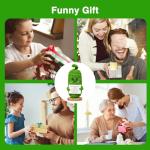 Handmade Emotional Support Pickle Gift, Cucumber Crochet Doll Inspirational Gifts with Wooden Base, Cute Knitted Cucumber Doll Funny Pickle Toy for Women, Boys, Girls