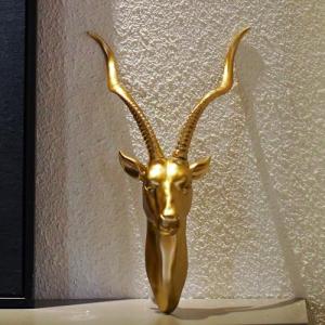 Philodwell Deer Head Wall Decor Sculptures: Handmade Resin Animal Wall Art Pendant Ornaments for Home/Garden/Porch - Unique Housewarming Gifts for Deer Lovers/Women/Men