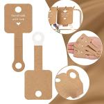 joycraft 100Pcs Self Adhesive Bracelet Display Cards,Kraft Handmade with Love Blank Cards, Jewelry Packaging for Selling, Hanging Display Cards for Jewelry, Bracelet, and Necklace(4“x1.5"）