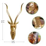 Philodwell Deer Head Wall Decor Sculptures: Handmade Resin Animal Wall Art Pendant Ornaments for Home/Garden/Porch - Unique Housewarming Gifts for Deer Lovers/Women/Men