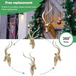 Philodwell Deer Head Wall Decor Sculptures: Handmade Resin Animal Wall Art Pendant Ornaments for Home/Garden/Porch - Unique Housewarming Gifts for Deer Lovers/Women/Men