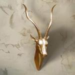 Philodwell Deer Head Wall Decor Sculptures: Handmade Resin Animal Wall Art Pendant Ornaments for Home/Garden/Porch - Unique Housewarming Gifts for Deer Lovers/Women/Men
