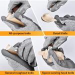 IMYMEE Deluxe Wood Carving Tools-Wood Carving Kit-Wood Carving Knife Set-Wood Whittling Kit for Beginners-Whittling Knife-Wood Carving Tool Set with Genuine Leather Storage Bag