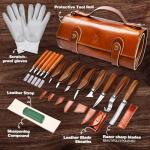 IMYMEE Deluxe Wood Carving Tools-Wood Carving Kit-Wood Carving Knife Set-Wood Whittling Kit for Beginners-Whittling Knife-Wood Carving Tool Set with Genuine Leather Storage Bag