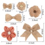 32 PCS Burlap and Lace Flowers Set for Wedding Decor