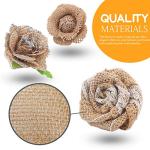 32 PCS Burlap and Lace Flowers Set for Wedding Decor