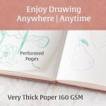 BEECHMORE BOOKS Sketch Book, A4 8.5 x 11.5 inch Blank Sketchbook for Drawing, Paint and Draw, 156 Pages Thick Paper 160gsm, Hardcover Leather Art Notebook, Boxed for Gifts