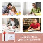 BEECHMORE BOOKS Sketch Book, A4 8.5 x 11.5 inch Blank Sketchbook for Drawing, Paint and Draw, 156 Pages Thick Paper 160gsm, Hardcover Leather Art Notebook, Boxed for Gifts