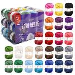 Hearth & Harbor Soft Yarn 2400 Yards (24x50g), Acrylic Yarn for Crocheting & Knitting, 24 Vivid Colors, Perfect for Crafts, Amigurumi Yarn Set