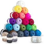 Hearth & Harbor Soft Yarn 2400 Yards (24x50g), Acrylic Yarn for Crocheting & Knitting, 24 Vivid Colors, Perfect for Crafts, Amigurumi Yarn Set