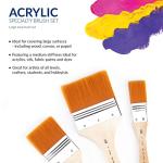 Royal & Langnickel - 3 Pack Golden Taklon Paint Brushes, Assorted Sizes