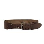 Hide & Drink, Double Prong Weightlifting Belt (3 in. Wide) for Men and Women, Size (31 in. to 38 in.), Functional Fitness, Full Grain Leather, Handmade, Bourbon Brown