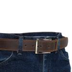 Hide & Drink, Men's Two Row Stitch Leather Belt Handmade :: Bourbon Brown (Size 32)