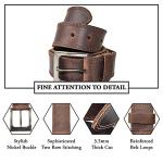 Hide & Drink, Men's Two Row Stitch Leather Belt Handmade :: Bourbon Brown (Size 32)