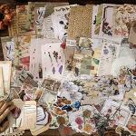 400PCS Vintage Journaling Supplies Pack: Scrapbook Paper Kit