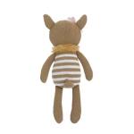 Cuddle Me Deer 100% Cotton Knitted Plush Toy, Penelope, Brown/Pink