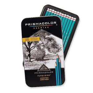 Prismacolor Premier Turquoise Graphite Sketching Pencils, Medium Leads, Adult Coloring, 12 Pack