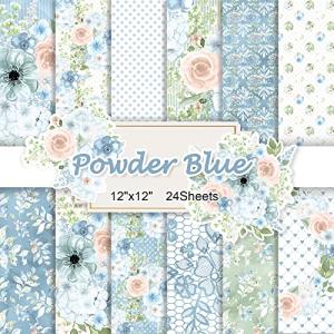 Floral Scrapbook Paper: 24 Sheets, 12 Designs