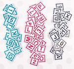 Pink ALPHABITTIES Scrapbooking Labels - 1 Count