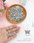 100 PCS Mixed Tibetan Silver Metal Charms for DIY Scrapbooking
