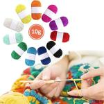 12x 10g Acrylic Yarn Knitting Wool Crochet Yarn, Ideal for Beginners, Kids Crafts, Small Projects