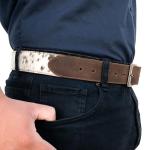 Western Leather Works, Cowboy Men's Belt Handmade from Full Grain Leather (Bourbon Brown, 38)