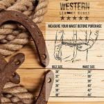 Western Leather Works, Cowboy Men's Belt Handmade from Full Grain Leather (Bourbon Brown, 38)