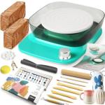ToyUnited Mini Pottery Wheel for Beginners: Complete Pottery Kit for Beginners with Air Dry Clay - Sculpting Clay Tools & Arts Supplies Arts - Crafts for Girls Ages 4-8 Crafts Kits for Kids Ages 8-12