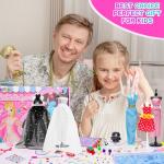 MGparty 800+ Pcs Fashion Designer Kit for Girls with 4 Mannequins and Sewing Kit - DIY Arts and Crafts for Ages 8-12