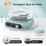 Alldeer Mini Pottery Wheel Kit - 4.7" Turntable Electric Pottery Wheel Mini Clay Making Pottery Machine with 8 Pottery Shaping Tools, Craft Kits for Kids, Teenagers and Adult