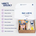 Sculpd Pottery Starter Kit - Air Dry Clay With Gloss Varnish, Tools, Paints and Brushes for Beginners. Step-by-Step Guide Included.