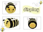 BABOLI Emotional Support Bee Stuffed Animal Handmade Crochet Fuzzy Bumblebee with Smile Face and White Wings Knit Soft Yarn Plush Bee Toy Pretty Sweet Gifts for Kids or Stuff Collection 6 Inch