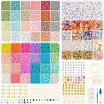 TEXGIZRLY 3mm Seed Beads for Jewelry Making, 48 Colors Bracelet Making Kit for Adults, Friendship Bracelet Kit with Letter Beads, Beads for Bracelets, Ideal Bead DIY Gift