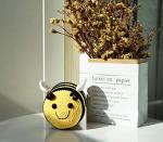 BABOLI Emotional Support Bee Stuffed Animal Handmade Crochet Fuzzy Bumblebee with Smile Face and White Wings Knit Soft Yarn Plush Bee Toy Pretty Sweet Gifts for Kids or Stuff Collection 6 Inch