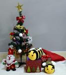 BABOLI Emotional Support Bee Stuffed Animal Handmade Crochet Fuzzy Bumblebee with Smile Face and White Wings Knit Soft Yarn Plush Bee Toy Pretty Sweet Gifts for Kids or Stuff Collection 6 Inch