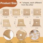 DIYOOHOMY 7 Pcs Pottery Ribs Foot Shaper Trimming Tools Clay Texture Ribs Mud Throwing Clay Ceramic Pottery Smoothing Shapes Sculpting Carving Wooden DIY Supplies